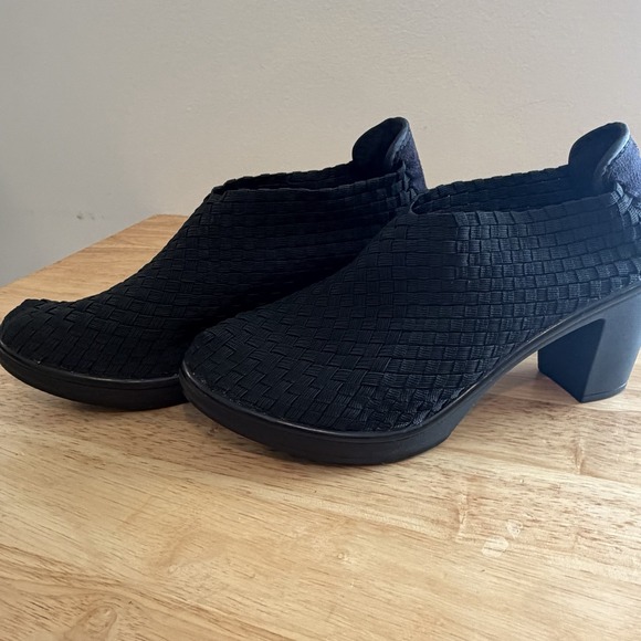 Steve Madden Shoes - Steven By Steve Madden Woven Heel Womens Eliza Size 8 Black Y2K Block Heel